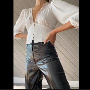 BNWT Aritzia/Wilfred "Romance Me" White Blouse, Size small